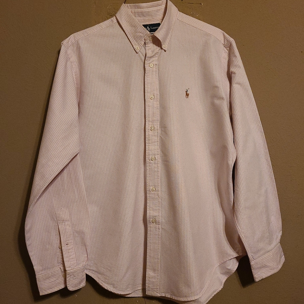 Ralph Lauren Men's Button-Down Dress Shirt Large
